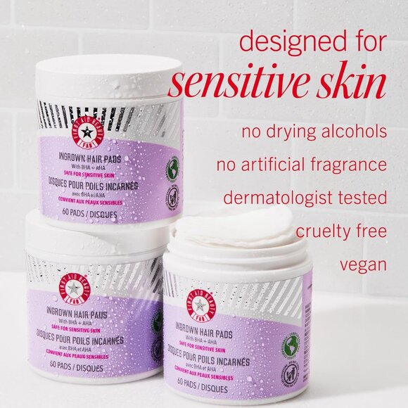 Ingrown Hair Pads with BHA + AHA - Aftershave Treatment Pads to Help Prevent Raz - Picture 10 of 10